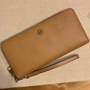 Large Brown Tory Burch Wallet